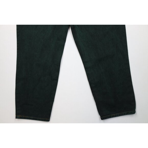 Deadstock Vtg 90s Streetwear Mens 36x34 Baggy Acid Wash Skateboard Jeans Green - Picture 12 of 13